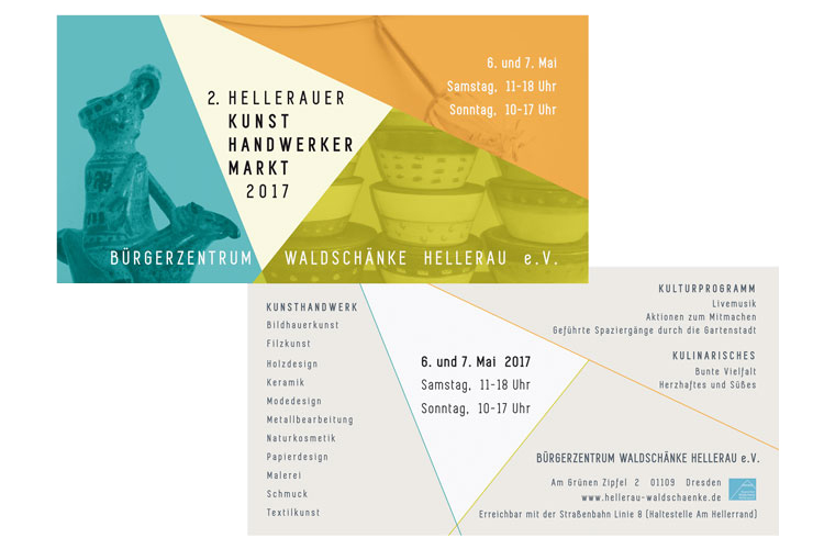 Flyer 2. Hellerauer Kunsthandwerkermarkt 2017